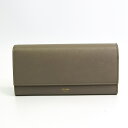 セリーヌ(Celine) レディース レザー 長財布（二つ折り） グレー 【中古】