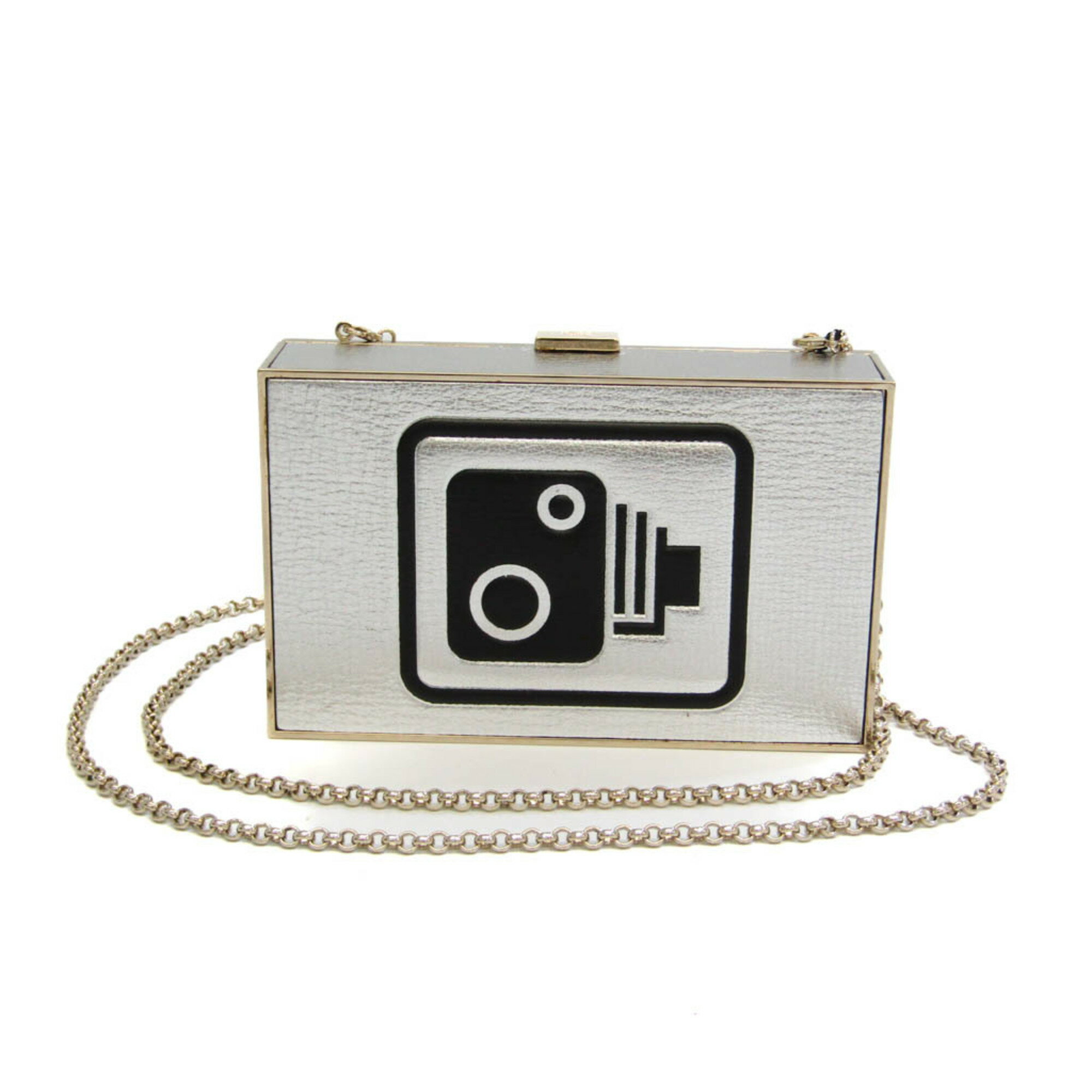 アニヤ・ハインドマーチ(Anya Hindmarch) IMPERIAL SPEED CAMERA レディース レザー ショルダーバッグ ブラック,シルバー