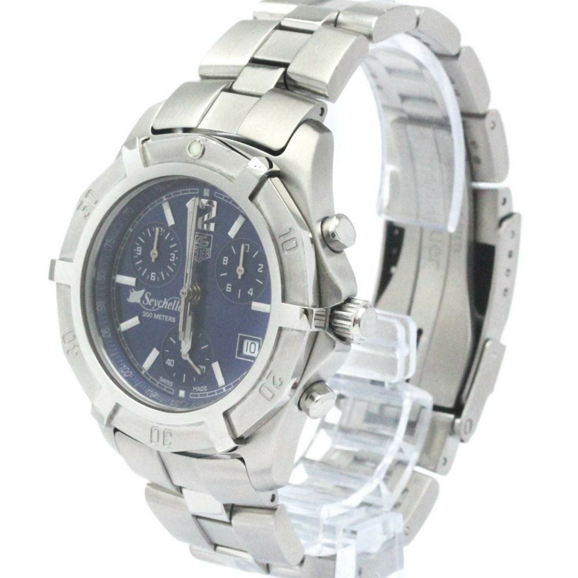 タグホイヤー (TAG HEUER) 2000 エクスクルーシブ クロノグラフ セイシェル 限定 ステンレススチール クォーツ メンズ 時計 CN111D (外装仕上げ済み)【中古】