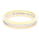 カルティエ(Cartier) ヴァンドーム ダイヤモンド リング K18ピンクゴールド(K18PG),K18イエローゴールド(K18YG) ファッション ダイヤモンド バンドリング ゴールド【中古】