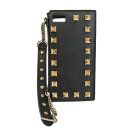 ヴァレンティノ ガラヴァーニ(Valentino Garavani) ロックスタッズ iPhoneケース GWP00224 レザー バンパー iPhone 5 対応 ブラック【中古】