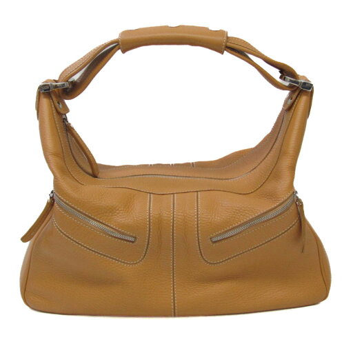 トッズ(Tod's) レディース レザー ショルダーバッグ ライトブラウン【中古】 トッズ(Tod's) レディース レザー ショルダーバッグ ライトブラウン【中古】