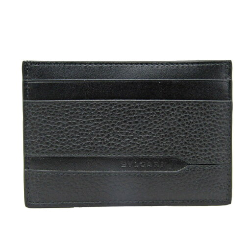 ブルガリ(Bvlgari) 36969 レザー カードケース ブラック【中古】 ブルガリ(Bvlgari) 36969 レザー カードケース ブラック【中古】