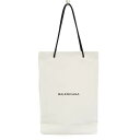 バレンシアガ(Balenciaga) ノースサウス ショッピングバッグ M 482545 レディース,メンズ レザー トートバッグ ブラック,ホワイト