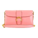 デルヴォー(Delvaux) レディース レザー チェーン/ショルダーウォレット ピンク【中古】