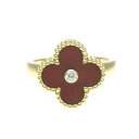 ヴァン・クリーフ&アーペル(Van Cleef & Arpels) ヴィンテージアルハンブラ K18イエローゴールド(K18YG) ファッション カーネリアン,...