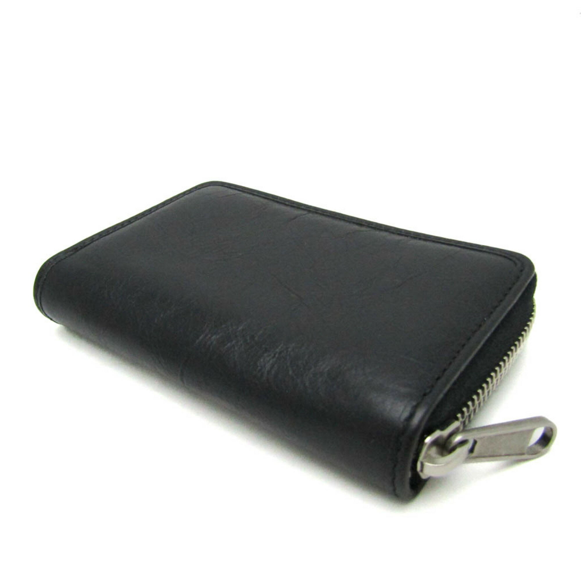 グッチ(Gucci) インターロッキングG コインケース 581530 レザー カードケース ブラック【中古】