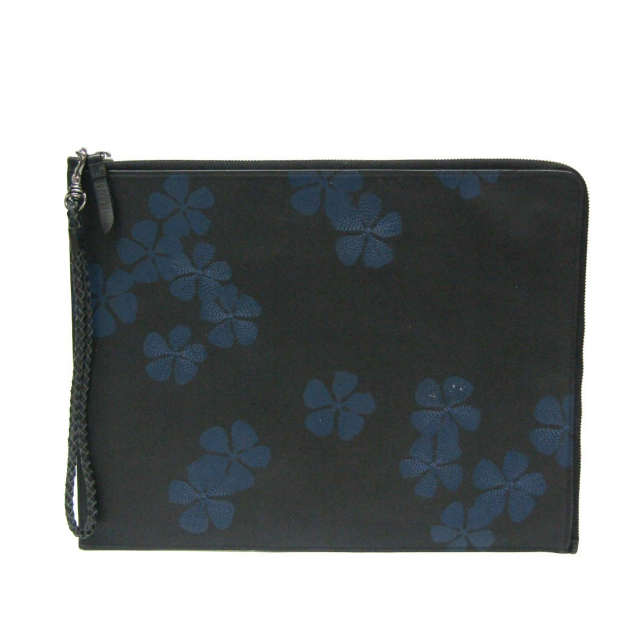 トゥミ(Tumi) 花柄 メンズ,レディース レザー クラッチバッグ ブラック,ネイビー【中古】