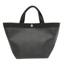 楽天eLadyエルベ・シャプリエ（Hervé Chapelier） 707GP SQUARE BASE TOTE BAG レディース レザー,キャンバス トートバッグ ブラック【中古】