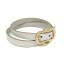エルメス(Hermes) ブークレリーズ トリプル ツール レザー,メタル バングル ゴールド,ライトグレー,ホワイト【中古】