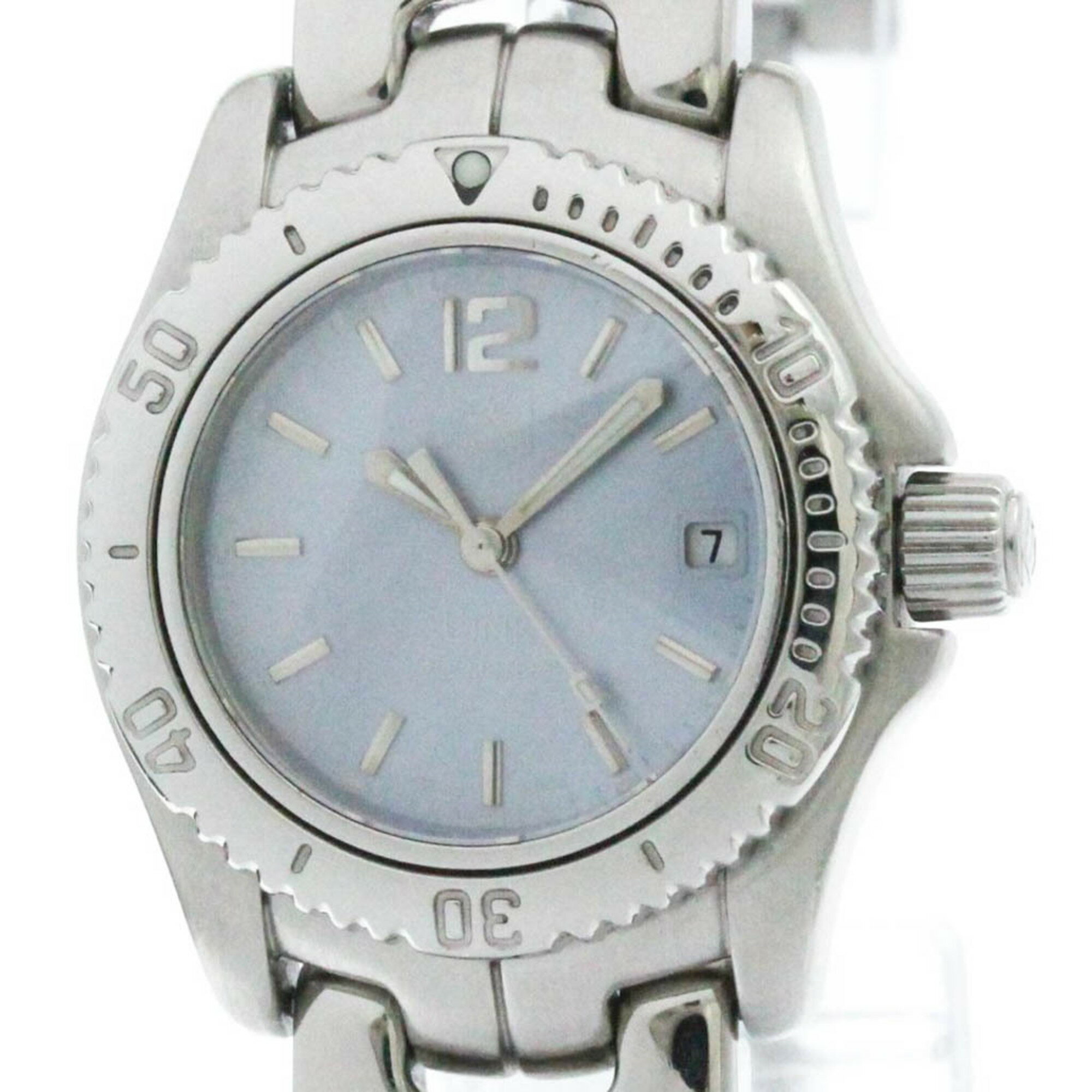タグホイヤー (TAG HEUER) リンク ブルーシェル文字盤 ステンレススチール クォーツ レディース 時計 WT141G (外装仕上げ済み)【中古】【中古】