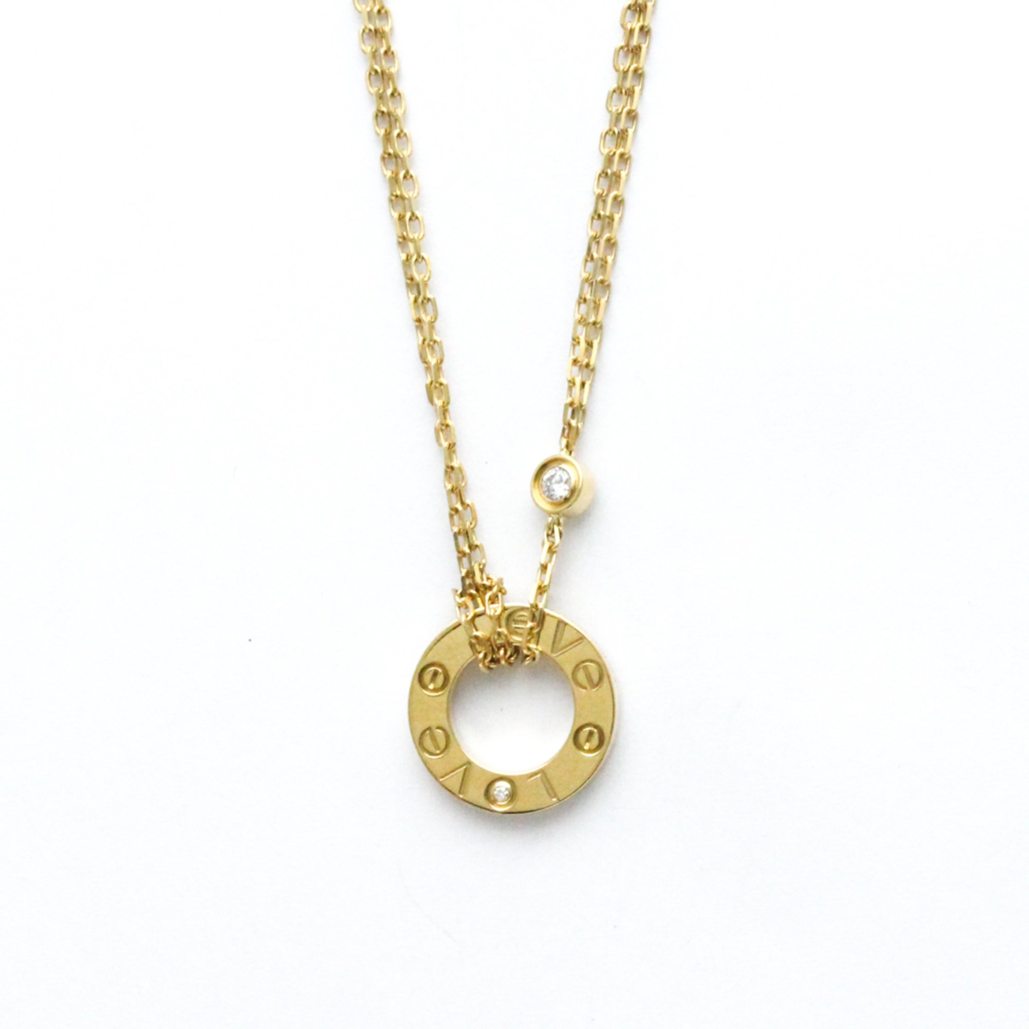 カルティエ(Cartier) K18イエローゴールド(K18YG) ダイヤモンド メンズ,レディース ペンダントネックレス (ゴールド) ラブ サークル ネックレス B7219500【中古】