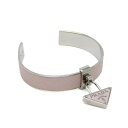 プラダ(Prada) 1IB375 レザー,メタル バングル ライトピンク,シルバー【中古】