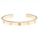 カルティエ(Cartier) ラブブレス オープン 1P ピンクサファイア バングル K18ピンクゴールド(K18PG) サファイア バングル ピンクゴールド(...