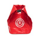 シャネル(Chanel) CC ココマーク 防水 レディース,メンズ ビニール リュックサック レッド【中古】(4)