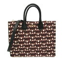 ミュウミュウ(Miu Miu) マドラス 総ロゴ レディース レザー,ジャカード ショルダーバッグ,トートバッグ ブラック,ブラウン,クリーム【中古】