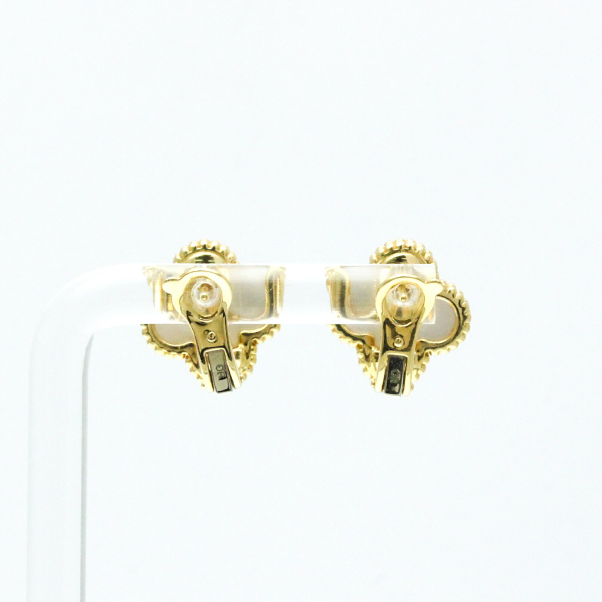 ヴァンクリーフ＆アーペル(Van Cleef & Arpels) ヴィンテージアルハンブラ VCARA44100 シェル K18イエローゴールド(K18YG) スタッドピアス ゴールド【中古】
