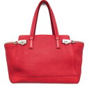 サルヴァトーレ・フェラガモ(Salvatore Ferragamo) ガンチーニ DH-21 D555 レディース レザー トートバッグ レッド【中古】
