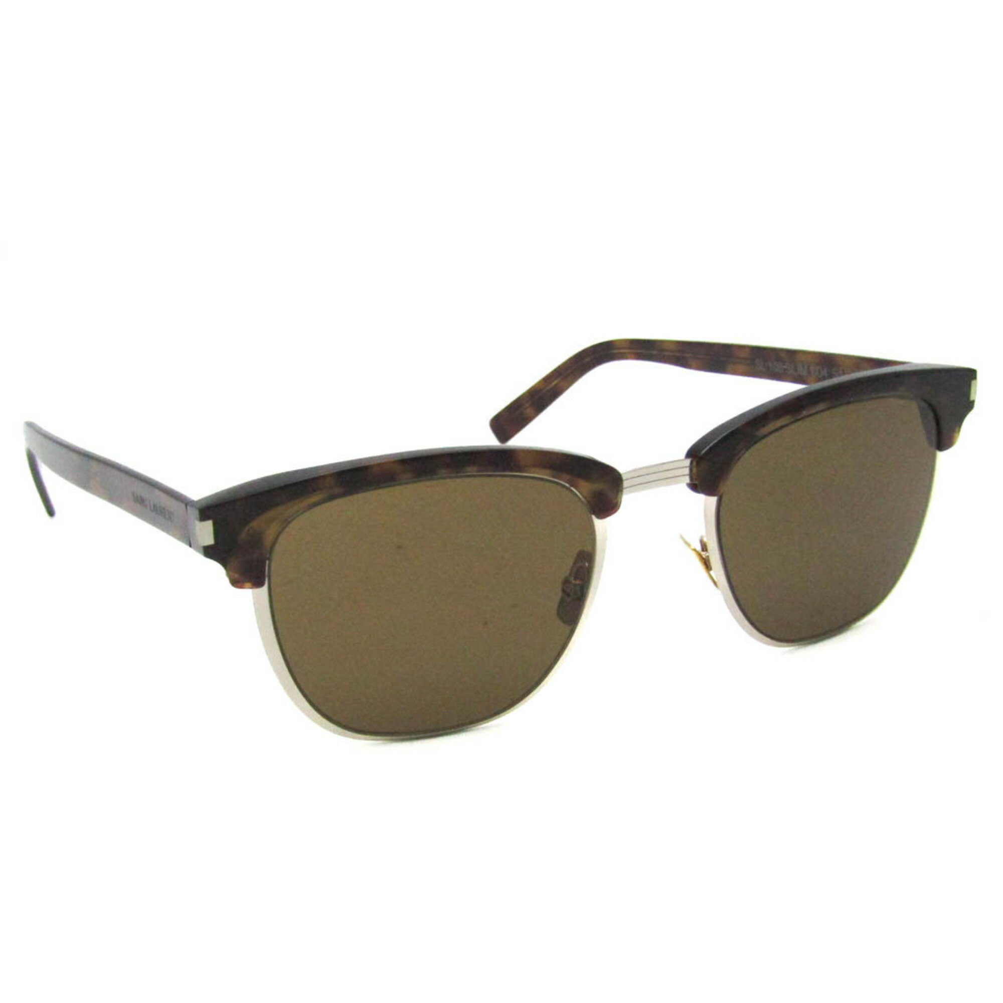 イヴ・サンローラン(Yves Saint Laurent) レディース,メンズ ウエリントン サングラス ブラウン サーモントブローサングラス SL108【中古】