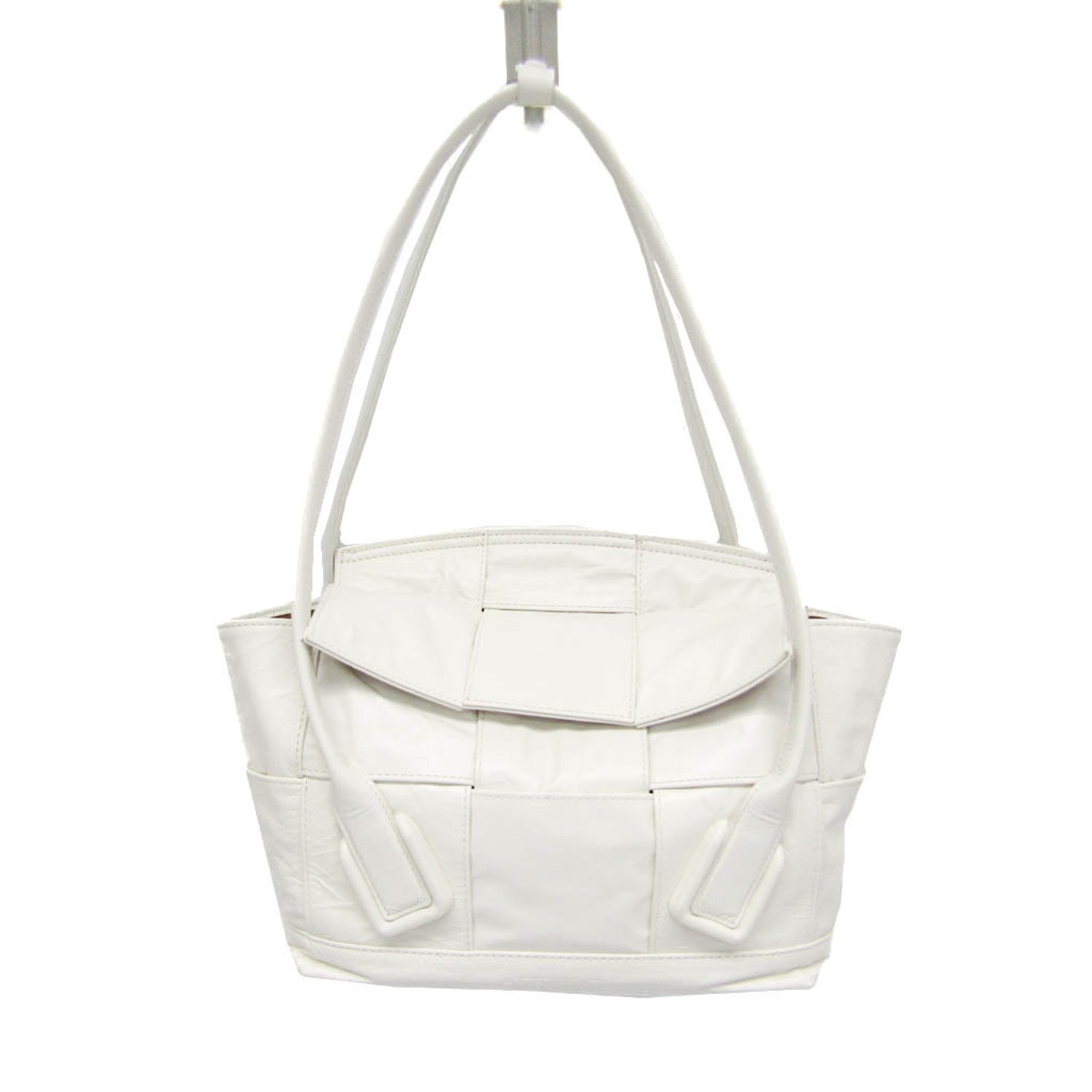 Rakuten - ボッテガ・ヴェネタ(Bottega Veneta) ミニ ザ アルコ 600606 レディース レザー ハンドバッグ,ショルダーバッグ ホワイト【中古】