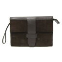 グッチ(Gucci) 101526 レディース,メンズ スエード,レザー ポーチ ダークブラウン【中古】(4)