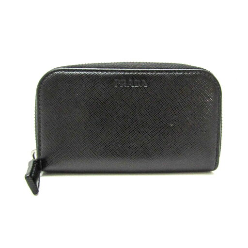 プラダ(Prada) サフィアーノ 2PG604 レディース,メンズ レザー キーケース ブラック【中古】 プラダ(Prada) サフィアーノ 2PG604 レディース,メンズ レザー キーケース ブラック【中古】