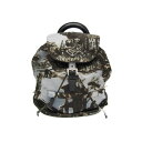 プラダ(Prada) 風景画 レディース ナイロン リュックサック グレー,カーキブラウン【中古】(4)