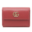 グッチ(Gucci) プチマーモント 523277 レディース レザー 財布(三つ折り) レッド【中古】(4)