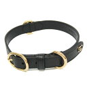 グッチ(Gucci) インターロッキングG 犬 ペットカラー 692943 犬 首輪 レザー ブラック【中古】