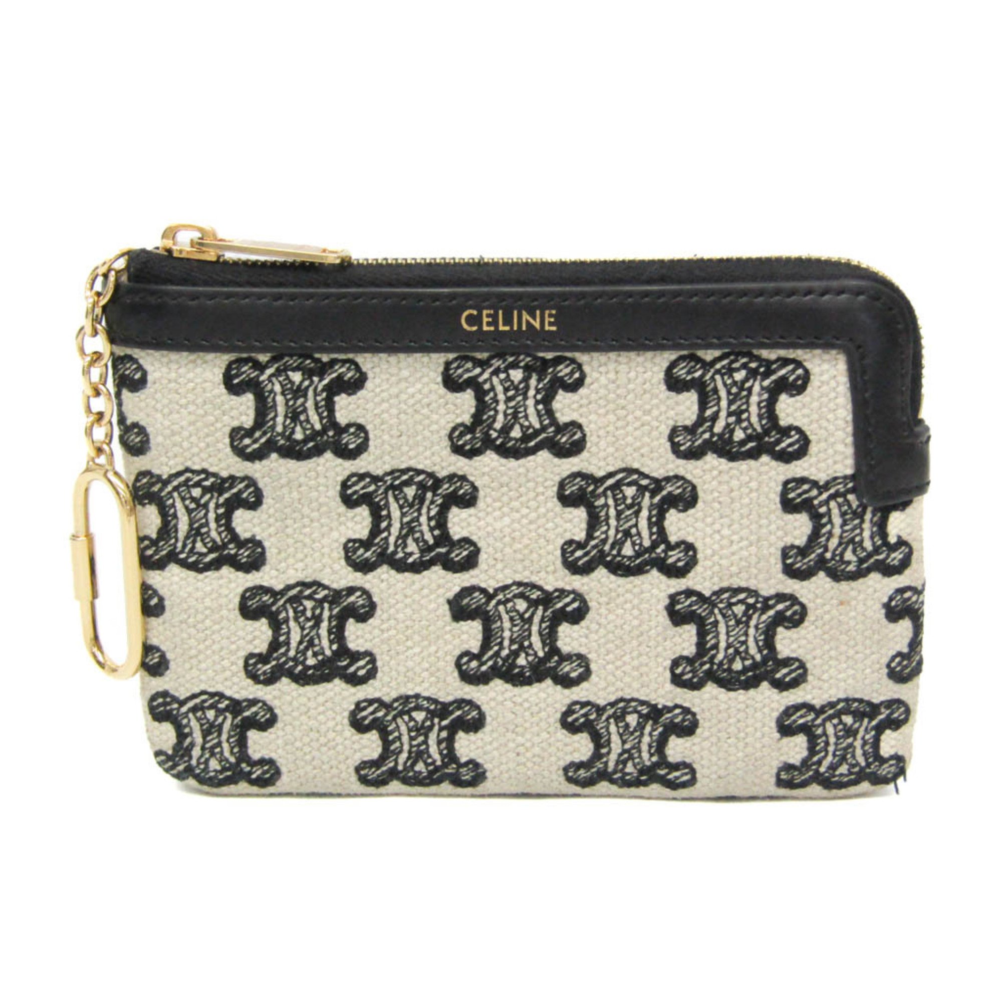 セリーヌ デニム コイン&カードポーチ キーリング付き 未使用セリーヌ