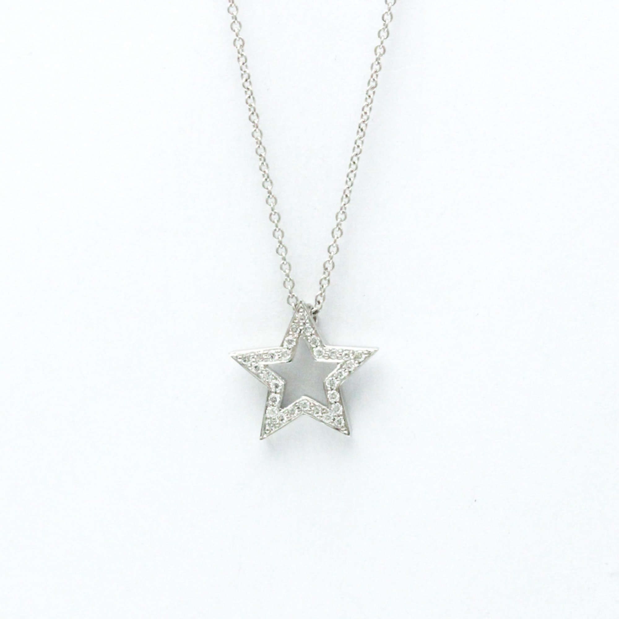 ティファニー(Tiffany) プラチナ ダイヤモンド レディース,メンズ ファッション ペンダントネックレス (シルバー) スター ダイヤモンド ネックレス【中古】