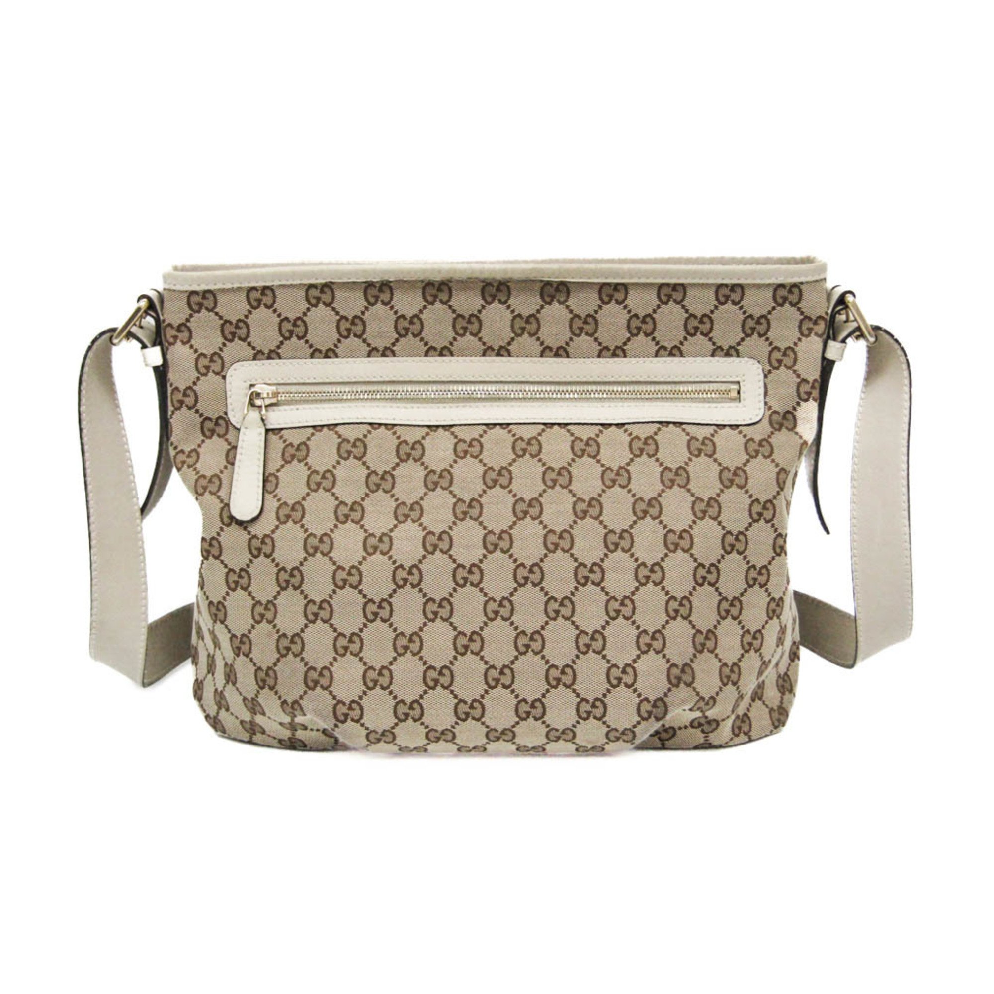 グッチ(Gucci) GGキャンバス 388930 レディース GGキャンバス,レザー ショルダーバッグ ベージュ,ブラウン【中古】