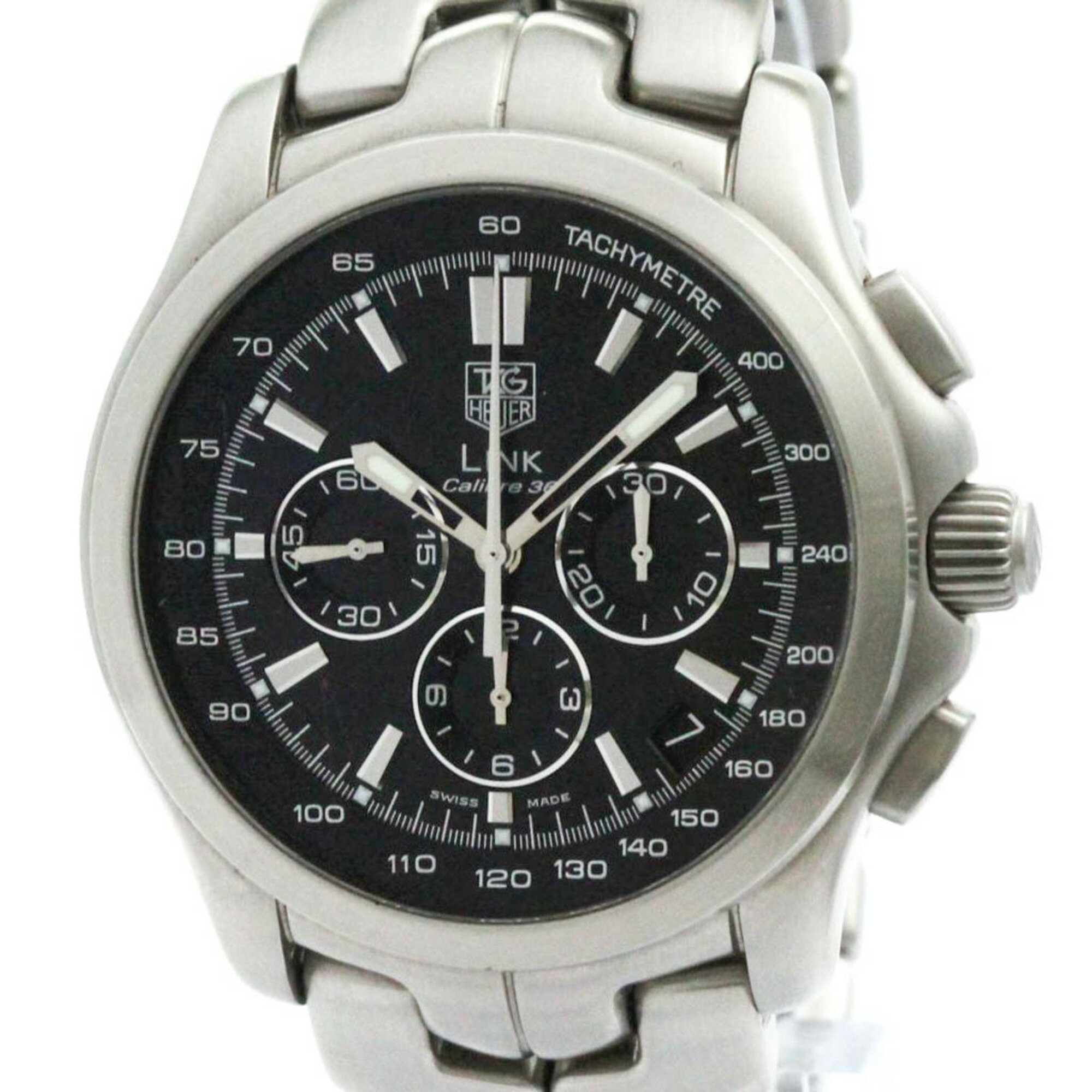 Link - タグホイヤー (TAG HEUER) リンク キャリバー 36 クロノグラフ ステンレススチール 自動巻き メンズ 時計 CT511A (外装仕上げ済み) 【中古】