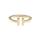 ティファニー(Tiffany) T スクエア リング K18ピンクゴールド(K18PG) ファッション 無し バンドリング ピンクゴールド(PG)【中古】