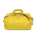 グッチ(Gucci) インターロッキングG 587866 メンズ,レディース レザー ボストンバッグ,ハンドバッグ イエロー【中古】