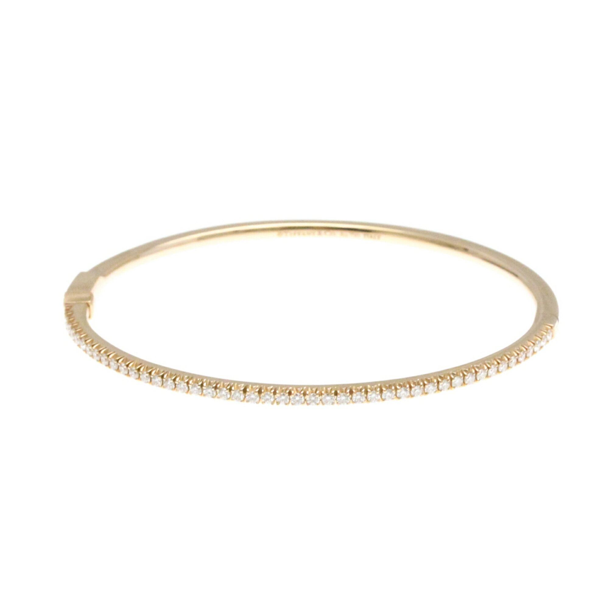 ティファニー(Tiffany) メトロ ヒンジ ダイヤモンド バングル K18ピンクゴールド(K18PG) ダイヤモンド バングル カラット/0.67 ピンクゴ...