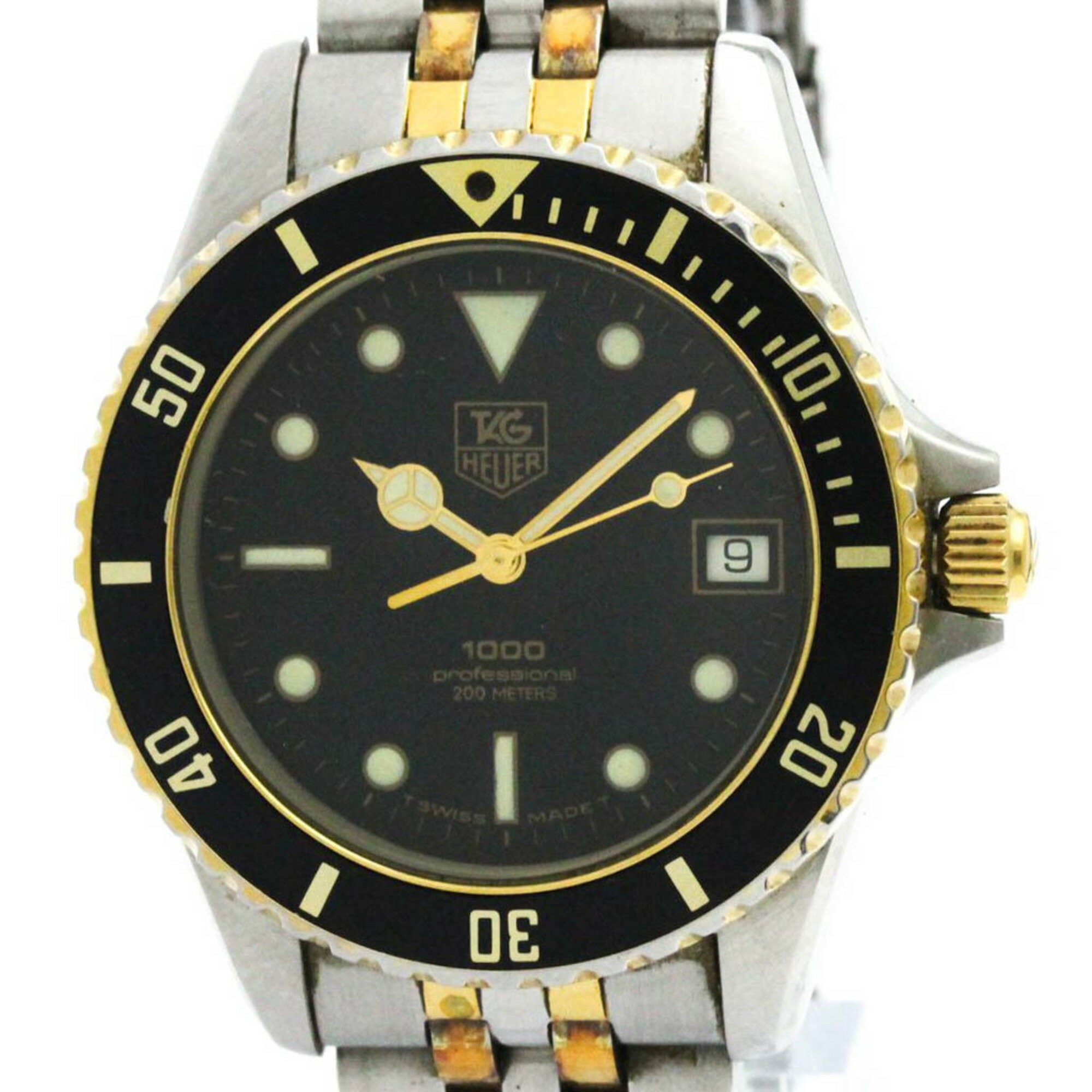 タグホイヤー (TAG HEUER) 1000 プロフェッショナル ゴールドプレート ステンレススチール クォーツ メンズ 時計 980.020 【中古】【中古】