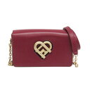 フルラ(Furla) チェーン レディース レザー ショルダーバッグ ボルドー【中古】(4)