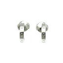 カルティエ(Cartier) ベビーラブ ピアス 無し K18ホワイトゴールド(K18WG) ハーフフープピアス シルバー【中古】
