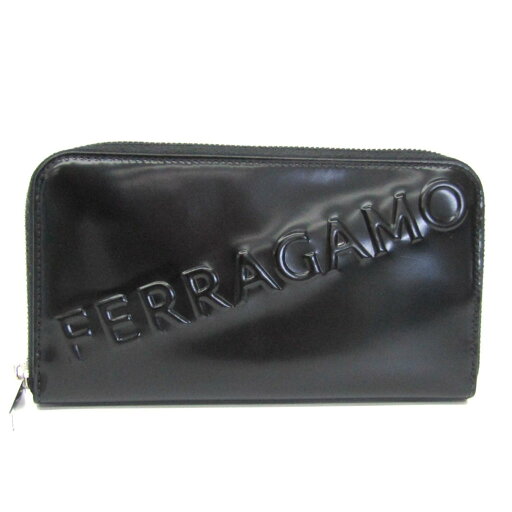 サルヴァトーレ・フェラガモ(Salvatore Ferragamo) 661212 メンズ,レディース 型押しレザー 長財布(二つ折り) ブラック【中古】 サルヴァトーレ・フェラガモ(Salvatore Ferragamo) 661212 メンズ,レディース 型押しレザー 長財布(二つ折り) ブラック【中古】