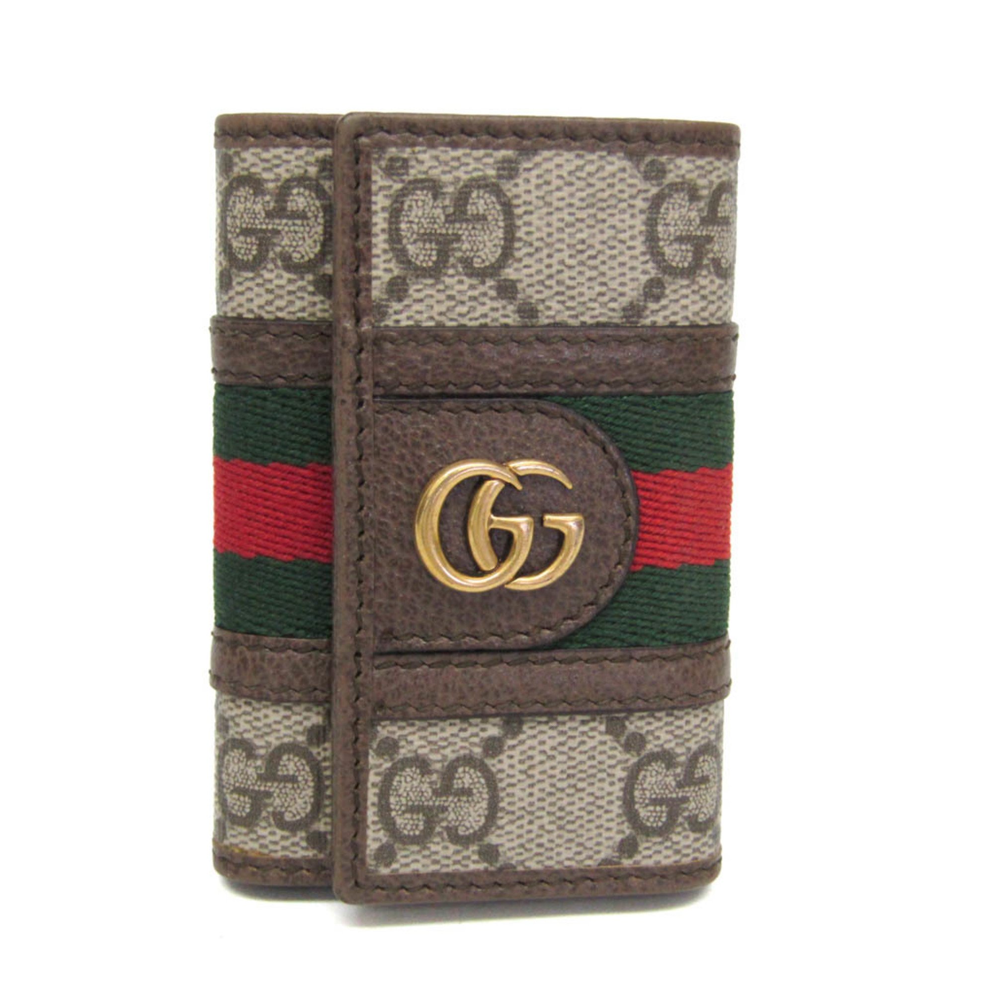 グッチ(Gucci) オフディア GGキーケース 603732 メンズ,レディース GGスプリーム キーケース ベージュ【中古】