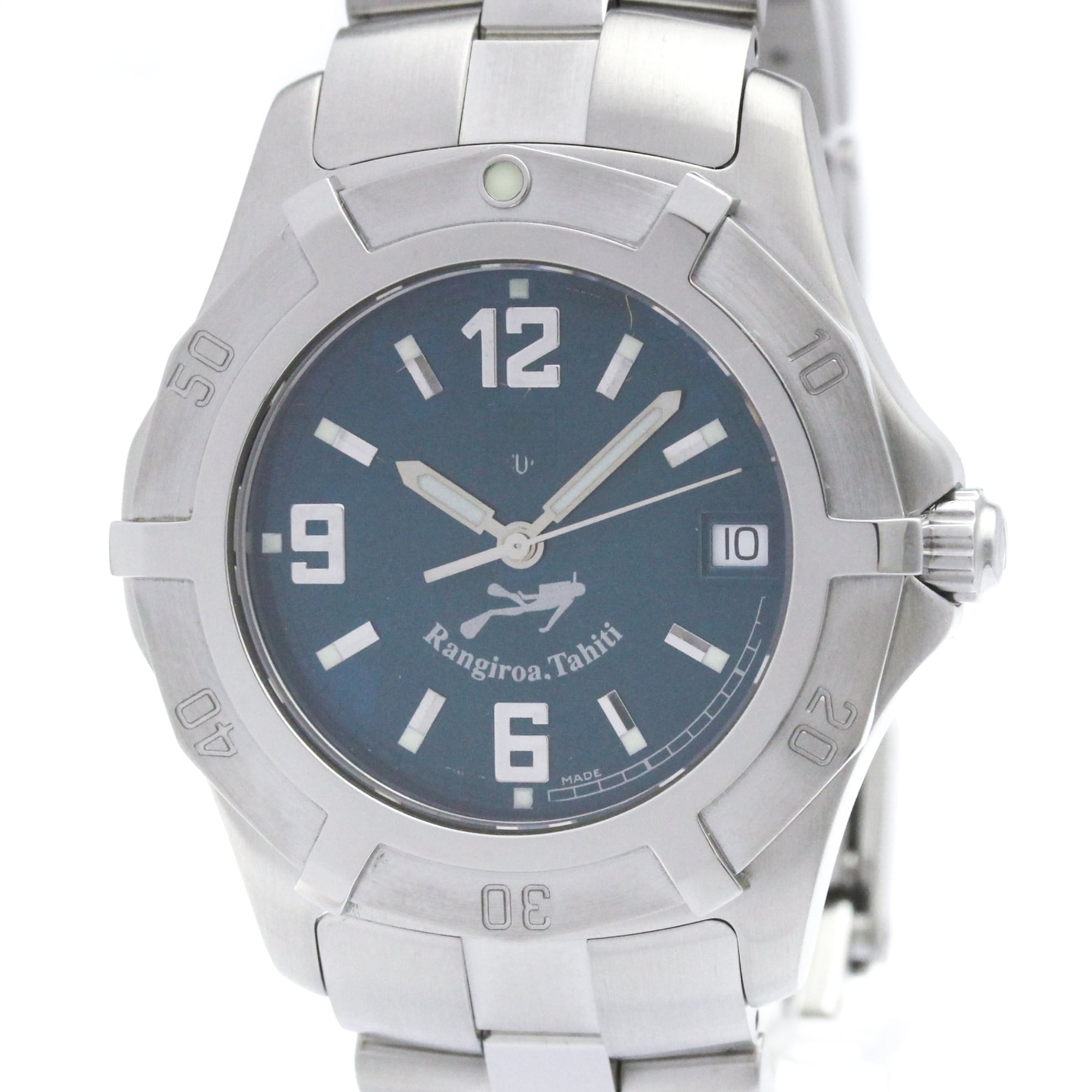 タグホイヤー (TAG HEUER) 2000 エクスクルーシブ ランギロア タヒチ 限定 ステンレススチール クォーツ メンズ 時計 WN111A (外装仕上げ済み)【中古】