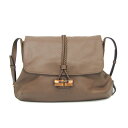 グッチ(Gucci) バンブー 338985 レディース レザー ショルダーバッグ カーキブラウン【中古】(4)