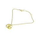 グッチ(Gucci) GGマーモント ブレスレット K18イエローゴールド(K18YG) 無し チャームブレスレット ゴールド【中古】