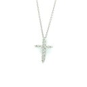 ティファニー(Tiffany) プラチナ ダイヤモンド メンズ,レディース ファッション ペンダントネックレス (シルバー) スモール クロス ダイヤモンド ネ...