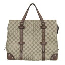グッチ(Gucci) 626356 メンズ,レディース GGスプリーム トートバッグ ベージュ,ブラウン【中古】