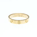 カルティエ(Cartier) ミニラブ リング K18ピンクゴールド(K18PG) ファッション 無し バンドリング ピンクゴールド(PG)【中古】