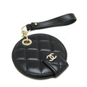 シャネル(Chanel) マトラッセ レディース ネームタグ ブラック バッグチャーム【中古】