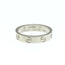 カルティエ(Cartier) ミニラブ リング CRB4085149 K18ホワイトゴールド(K18WG) ファッション 無し バンドリング シルバー【中古】