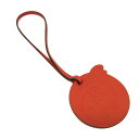 エルメス(Hermes) レザー バッグチャーム オレンジ ウサギと月【中古】